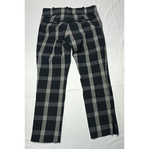 Anthropologie The Essential Slim Women's Black Plaid Crop Pant - Size 4 (29x24) - Picture 2 of 5